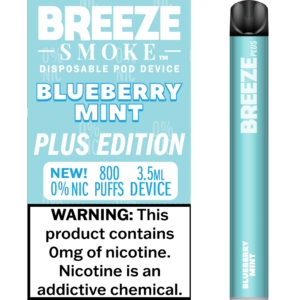 BREEZE SMOKE 800 0% NIC BLUEBERRY MINT