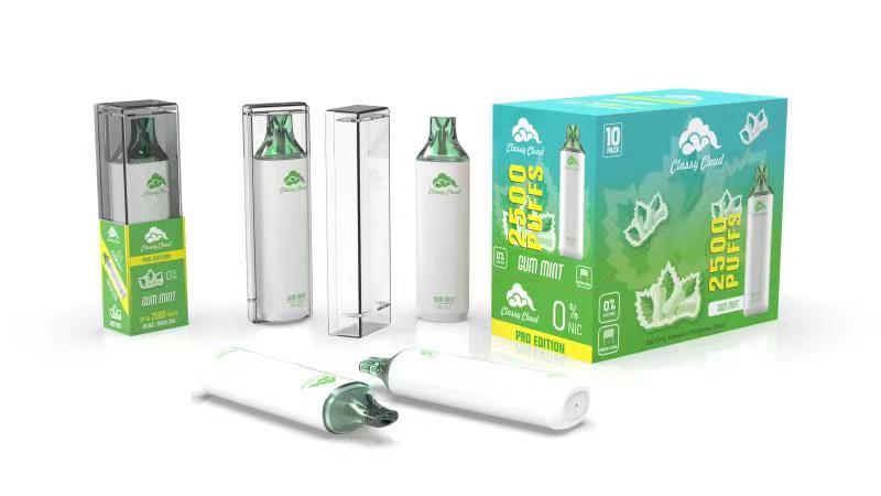 CLASSY CLOUD 2500 PUFFS 0% NICOTINE GUM MINT