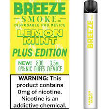 BREEZE SMOKE 800 0% NIC LEMON MINT