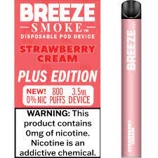 BREEZR SMOKE 800 0% NIC STRAWBERRY CREAM