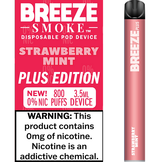 BREEZE SMOKE 800 0% NIC STRAWBERRY MINT