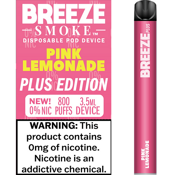 BREEZE SMOKE 800 0% NIC PINK LEMONADE