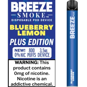 BREEZE SMOKE 800 0% NIC BLUEBERRY LEMON