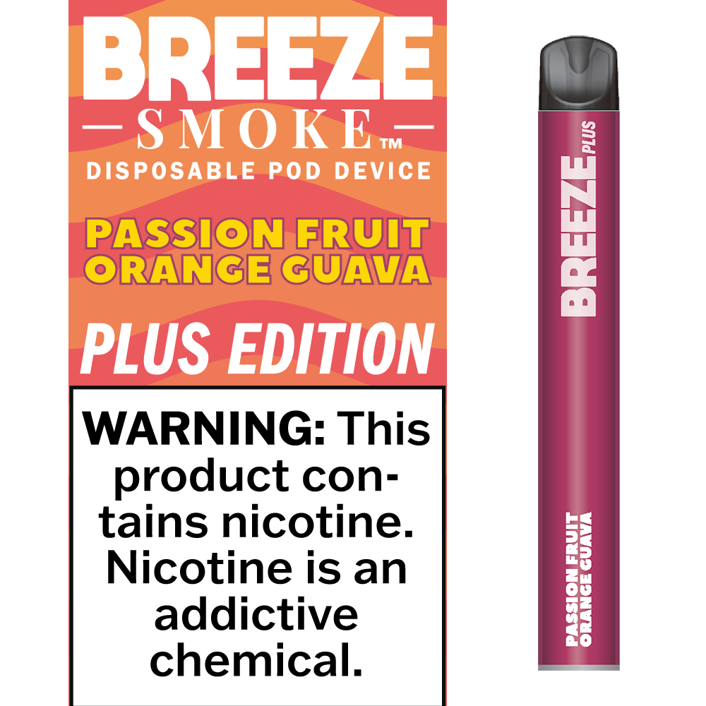 BREEZE SMOKE 800 PASSION FRUIT ORANGE GUAVA