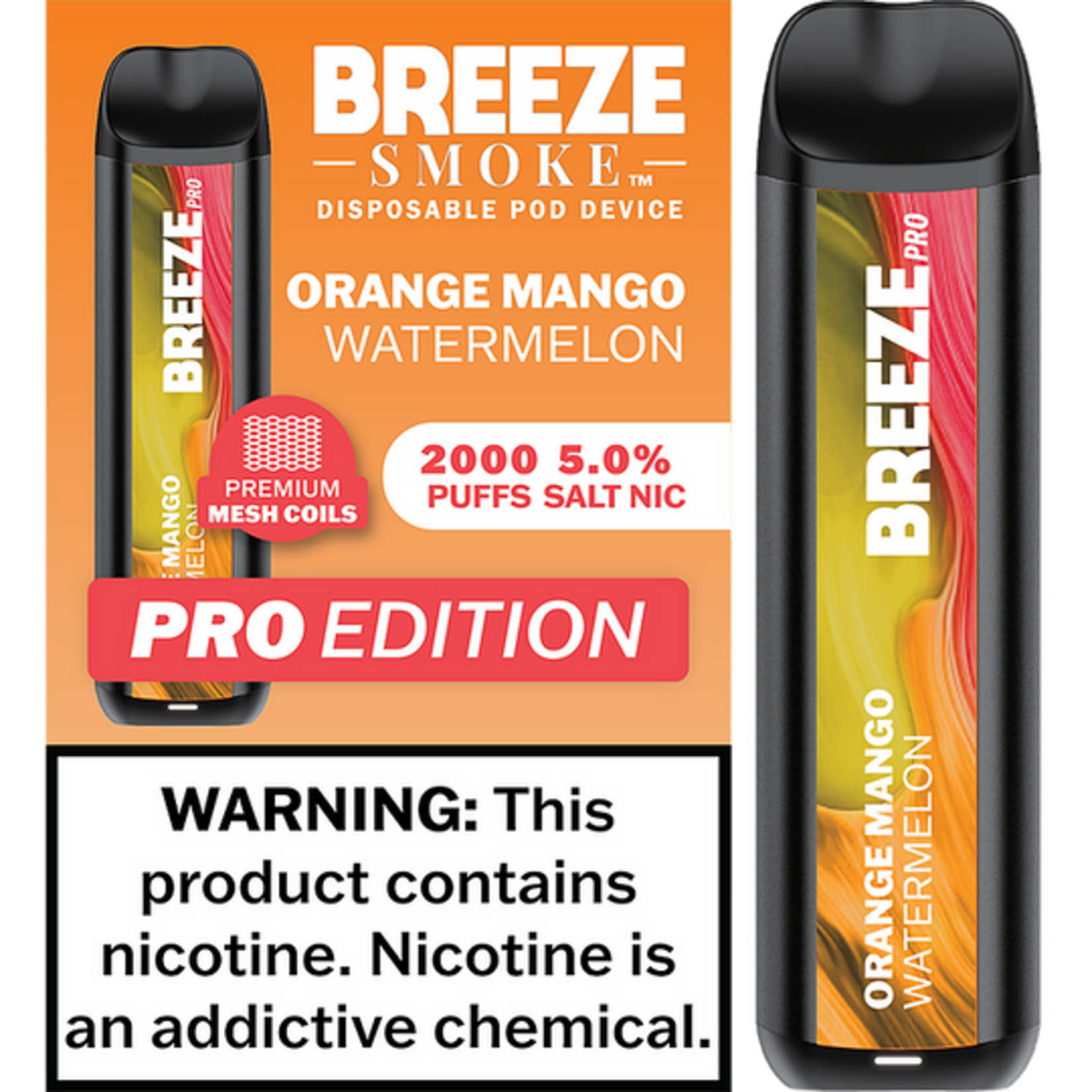 BREEZE PRO 2000 ORANGE MANGO WATERMELON