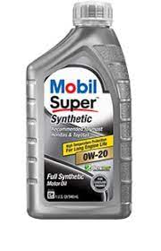 MOBIL SUPER SYNTHETIC 0W-20 6/1QT