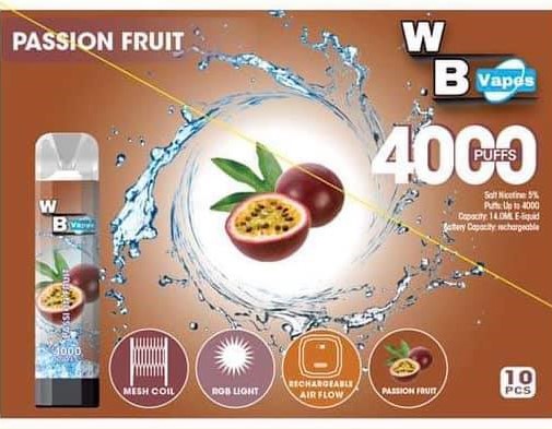 WB VAPES VCAN 4000 PUFFS PASSION FRUIT