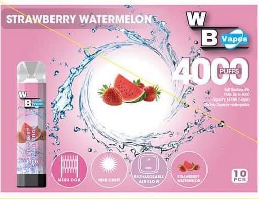 WB VAPES VCAN 4000 PUFFS STRAWBERRY WATERMELON