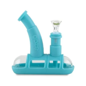 OOZE STEAMBOAT SILICONE WATER BUBBLER & DAB RIG- AQUA TEAL