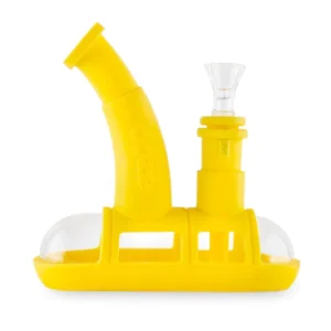 OOZE STEAMBOAT SILICONE WATER BUBBLER & DAB RIG- YELLOW