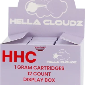 HELLA CLOUDZ HHC 1GRAM CARTRIDGES- DEEP SLEEP(12 COUNT)