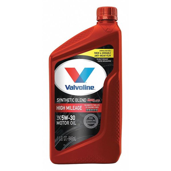 VALVOLINE MAXLIFE MOTOR OIL, SYNTHETIC BLEND 5W-30, 6/1QT