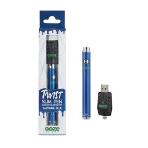 OOZE TWIST SLIM PEN ADJUSTABLE VOLTAGE BATTERY- SAPPHIER BLUE ($12.99 Per Unit)