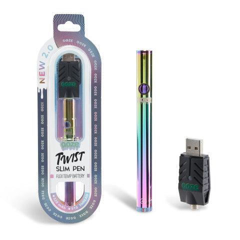 OOZE TWIST SLIM PEN FLEX TEMP BATTERY NEW 2.0- RAINBOW ($14.99 Per Unit)