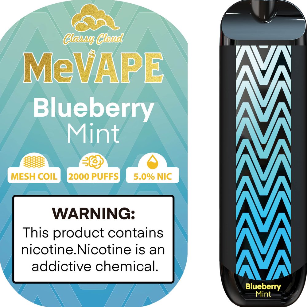 MEVAPE 2000 PUFFS BLUEBERRY MINT 10CT