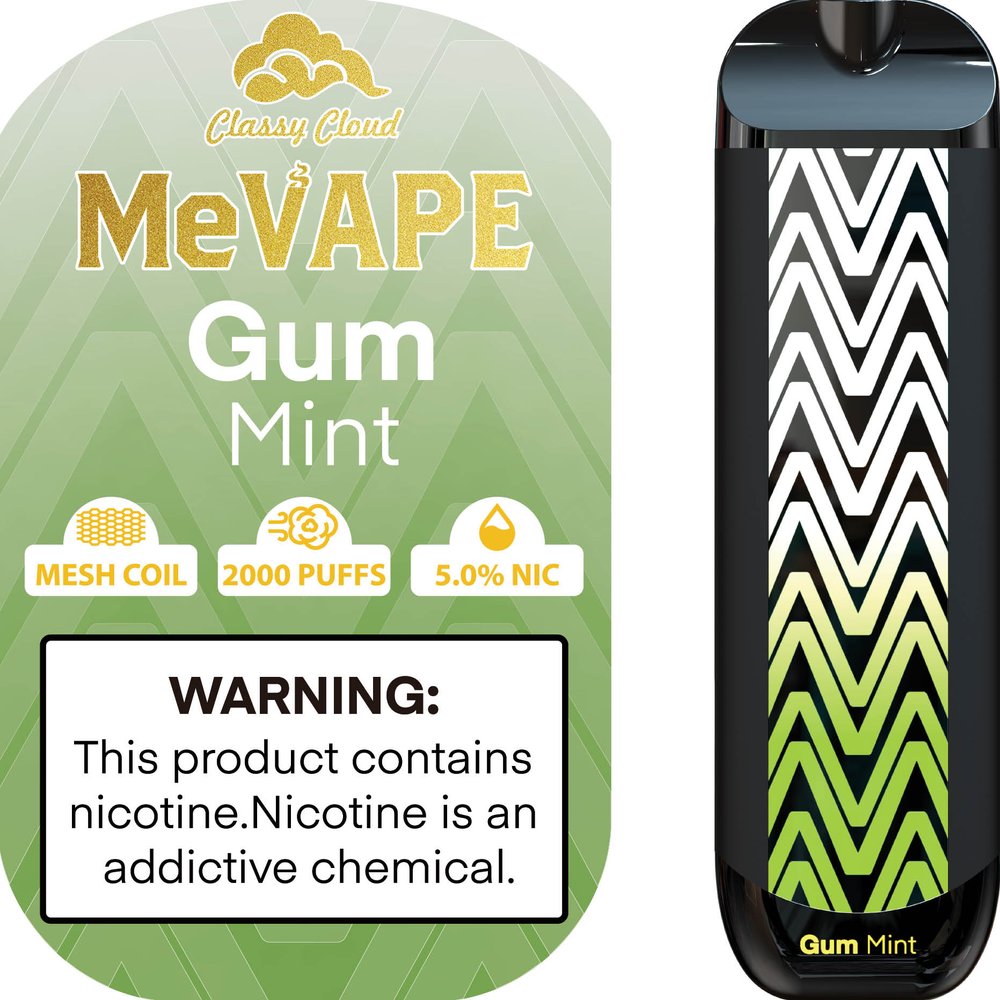 MEVAPE 2000 PUFFS GUM MINT 10CT