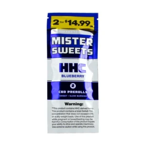 MISTER SWEETS HHC PREROLLS- BLUEBERRY (2 PREROLLS FOR $14.99)