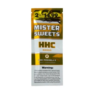 MISTER SWEETS HHC PREROLLS- MANGO (2 PREROLLS FOR $14.99)