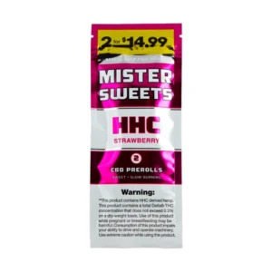 MISTER SWEETS HHC PREROLLS- STRAWBERRY (2 PREROLLS FOR $14.99)