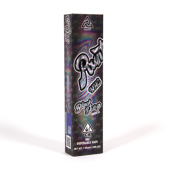 RUNTZ INDICA HHC DISPOSABLE VAPE- BLACK D.G.g (10ct DISPLAY) 14.99 Each