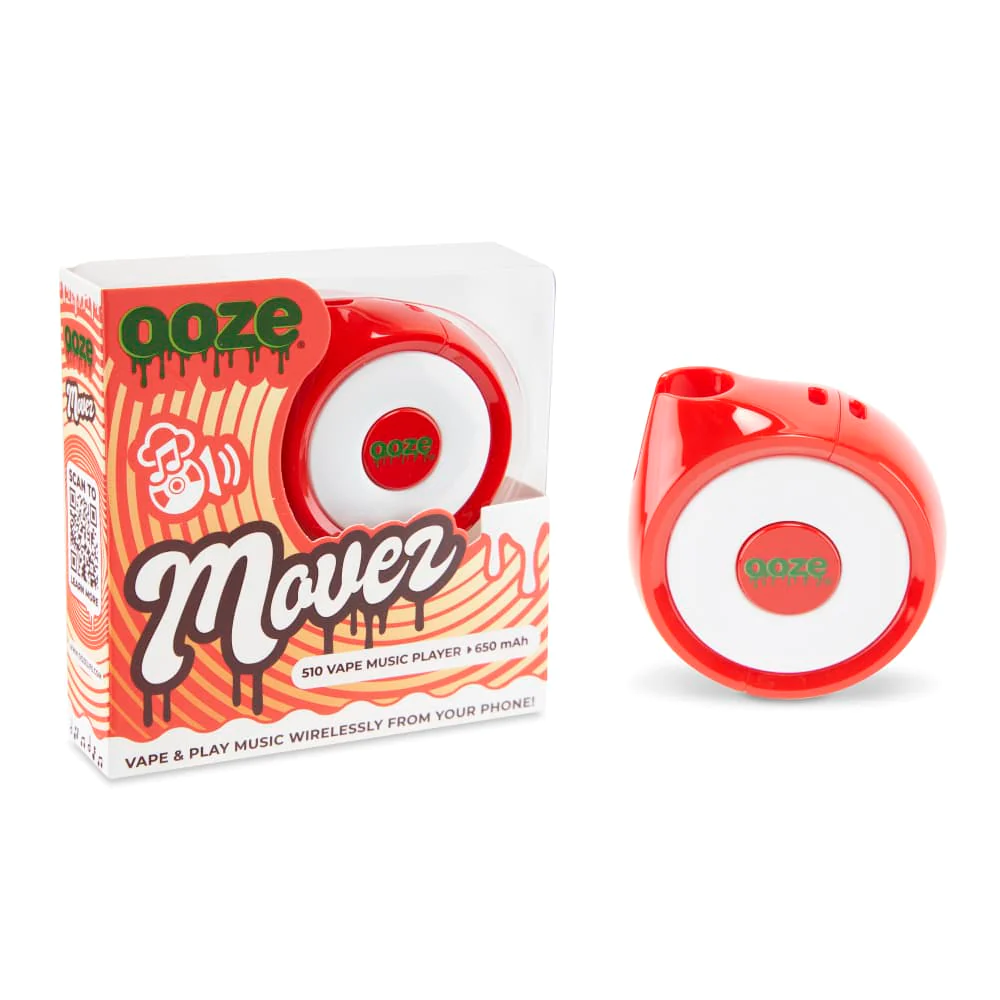 OOZE MOVEZ WIERLESS SPEAKER 510 VAPE BATTERY 12CT-RUBY RED (44.99 Each)