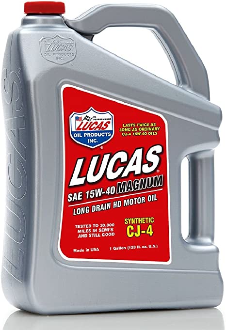 LUCAS OIL 15W-40 CJ-4 SYNTHETIC MOTOR OIL