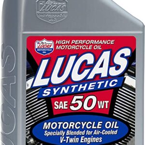 LUCAS SYNTHETIC 50WT MOTORCYCLE OIL 1QT