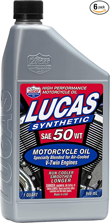 LUCAS SYNTHETIC 50WT MOTORCYCLE OIL 1QT