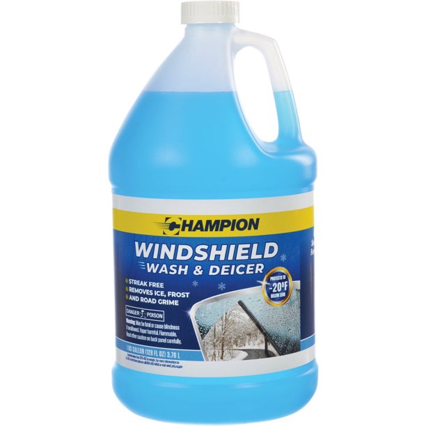 Prima Champion Blue Antifreeze Windshield Washer Fluid Editorial