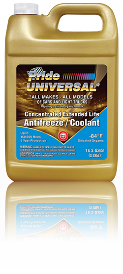 PRIDE EXTENDED LIFE ANTIFREEZE+COOLANT- UNIVERSAL GOLD-84° 1.GAL