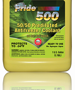 PRIDE 500 PREDILUTE ANTIFREEZE+COOLANT- GREEN 50/50 1.GAL