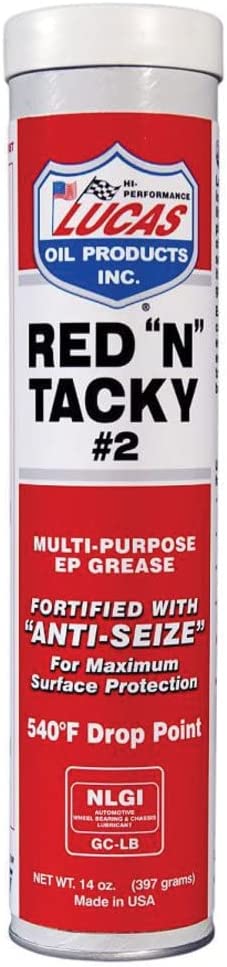 LUCAS OIL #2 RED ‘N’ TACKY GREASE 10/14 OZ