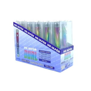 MR.VAPOR DUAL 900 MAH BATTERY 10CT- RAINBOW ($13.99 EACH)