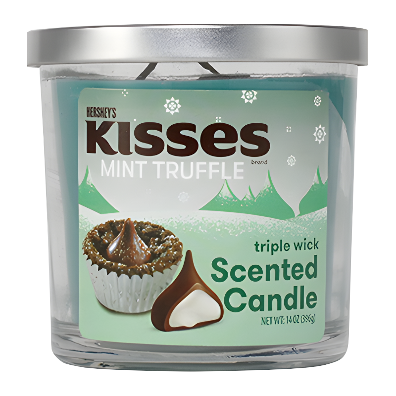 HERSHEY’S KISSES MINT TRUFFLE CANDLE 14OZ