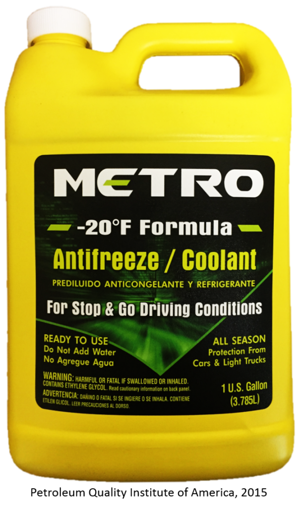 METRO ANTIFREEZE+COOLANT FULL STRENGTH-GREEN 1.GAL - Safety Oil Inc