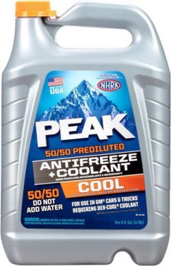 PEAK ANTIFREEZE+COOLANT- ORANGE 50/50 1.GAL