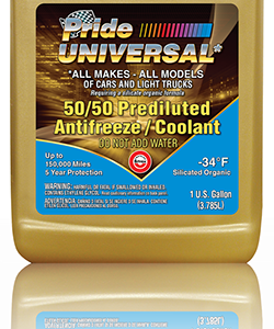 PRIDE EXTENDED LIFE ANTIFREEZE+COOLANT- UNIVERSAL GOLD 50/50 1.GAL