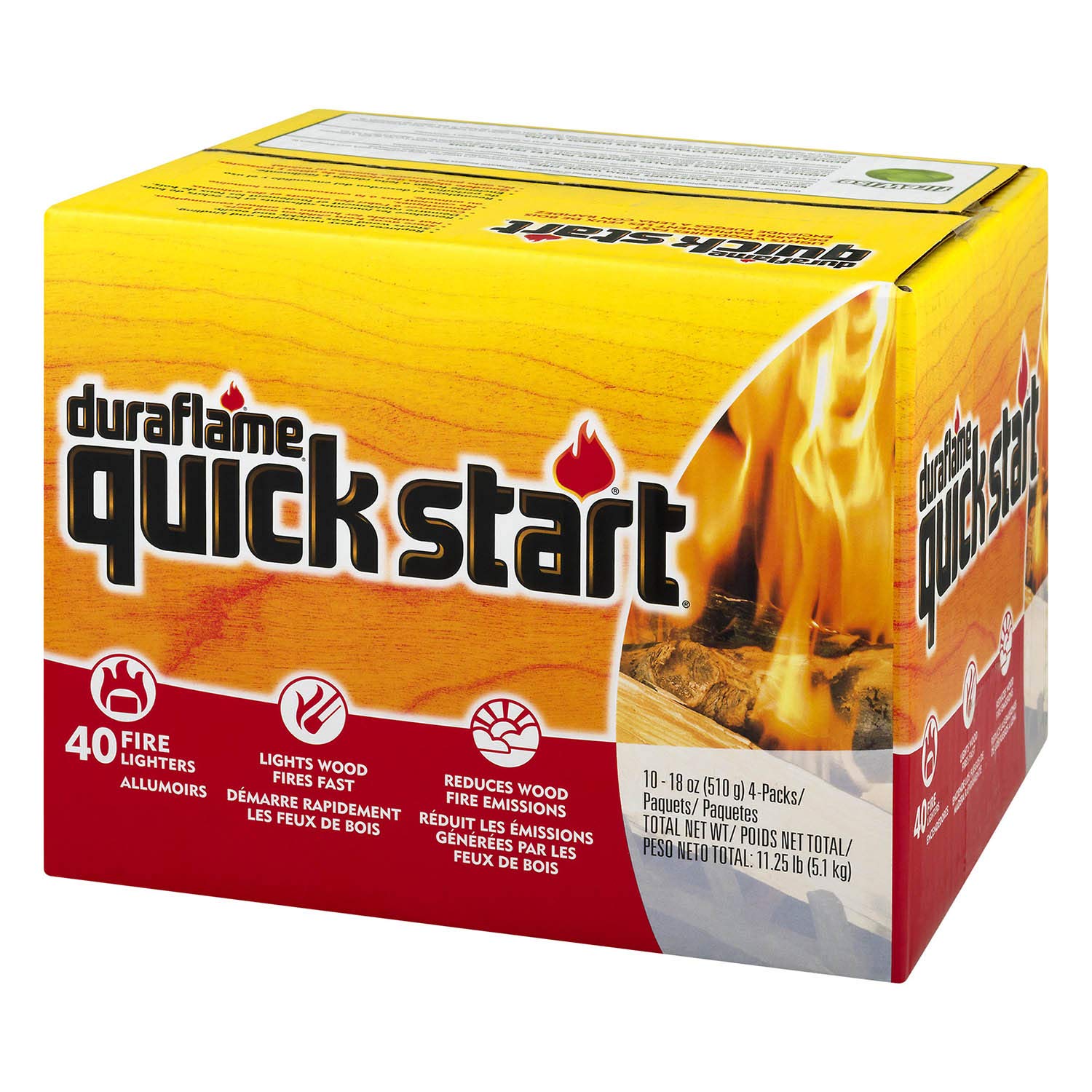 DURAFLAME QUICK START FIRELIGHTER 11.25LB -4 PACKS