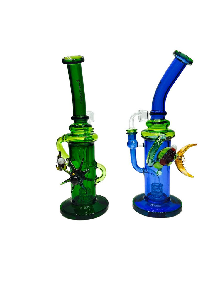 METRIX DESC PERC RECYCLER WITH GLASS ANIMALS ATTACHED WATERPIPE 11″