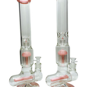 DUAL COLOR INLINE TREE PERC WATERPIPE 18"