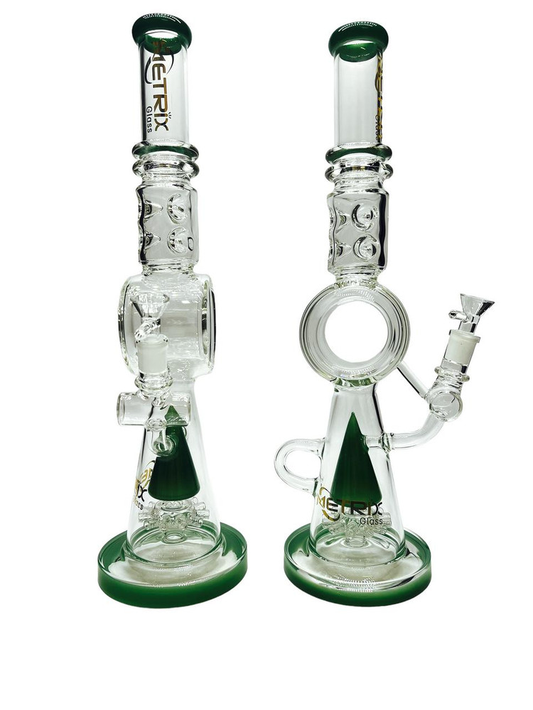 METRIX RECYCLER DONUT WITH CONE PERC WATERPIPE 17″