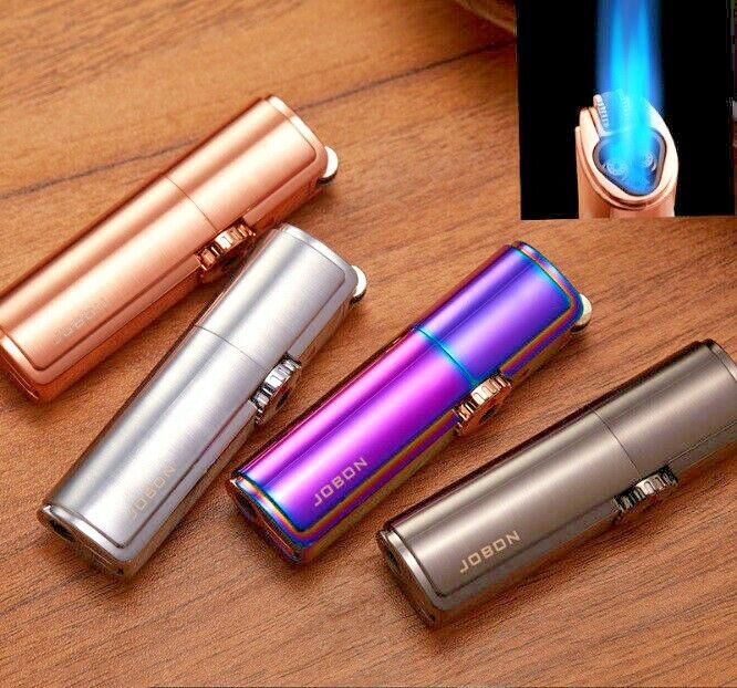 MULTI COLOR SHINY TRIPLE TORCH W/CIGAR PUNCHER