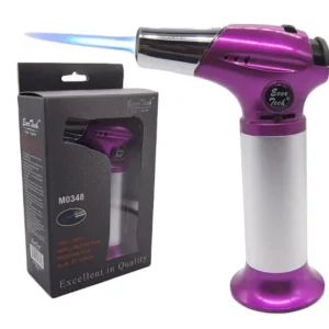 M0348 EVER TECH TABLE SIDE TORCH-PURPLE/SILVER