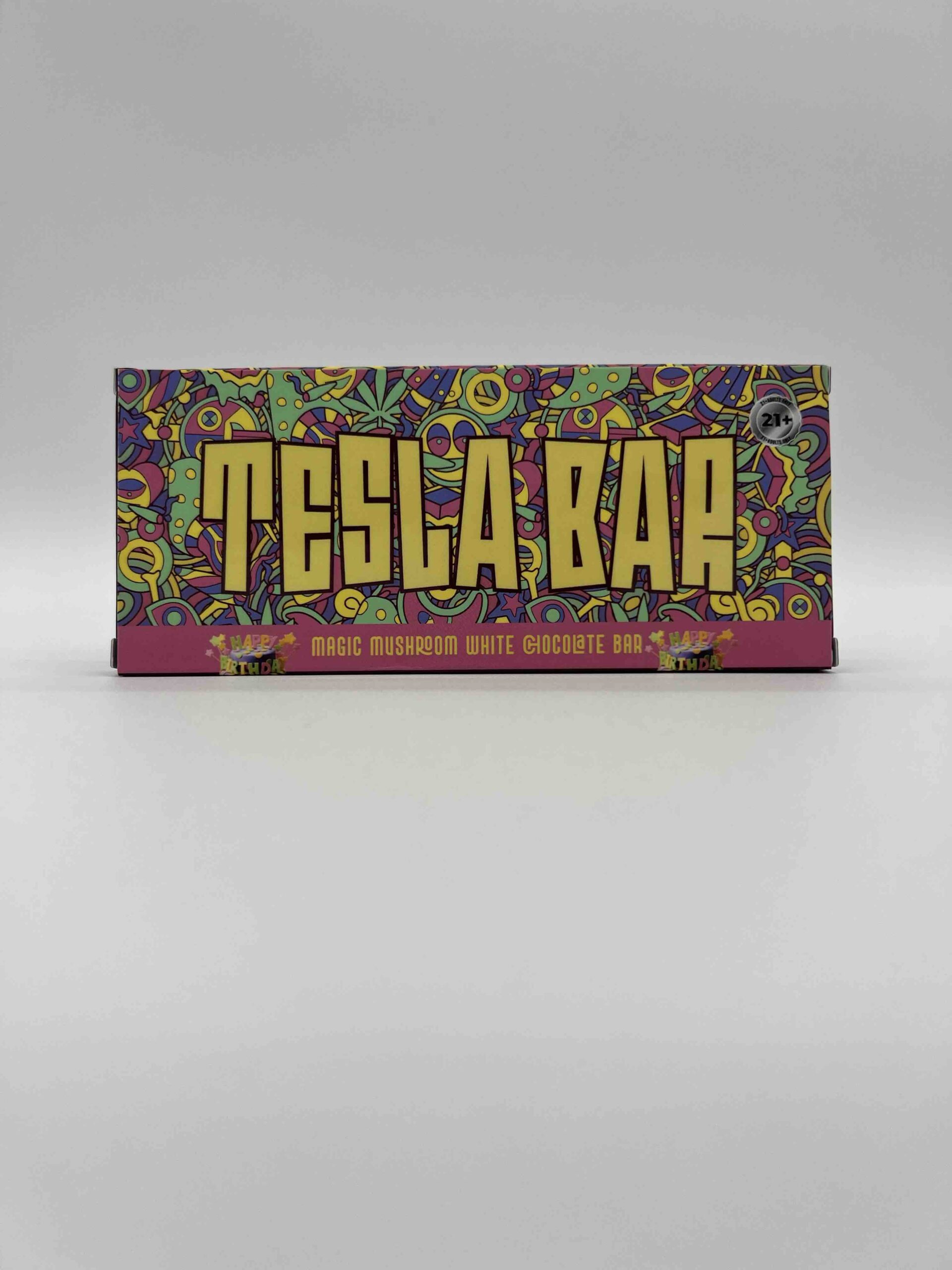 TESLA BAR- 10 MUSHROOM CHOCOLATE BAR- BIRTHDAY CAKE