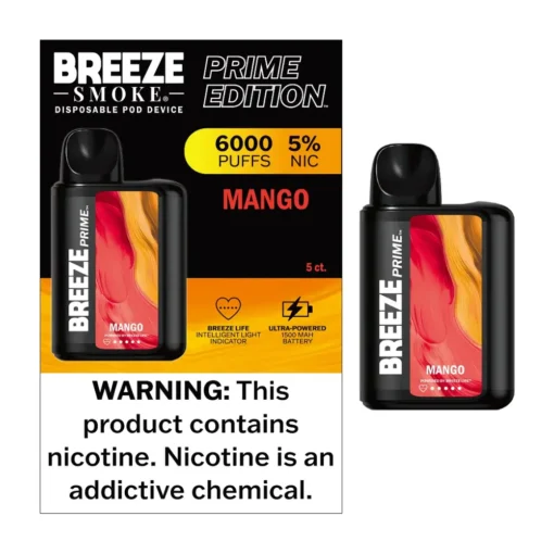 BREEZE PRIME 6000 PUFFS MANGO BREEZE