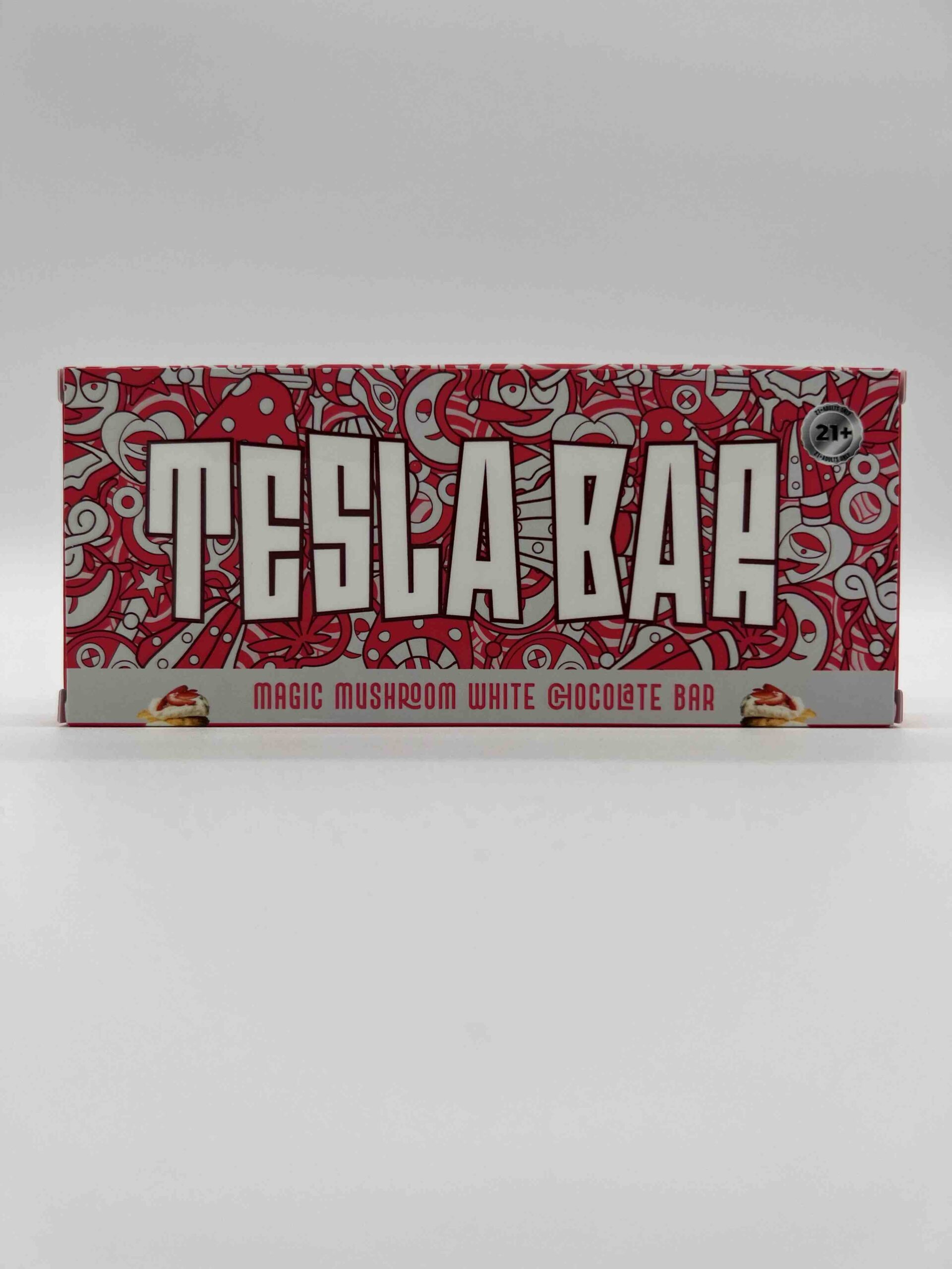 TESLA BAR- 10 MUSHROOM CHOCOLATE BAR- STRAWBERRY SHORTCAKE