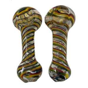 TWISTED RASTA ROD ART HAND PIPE 20 PCS IN JAR