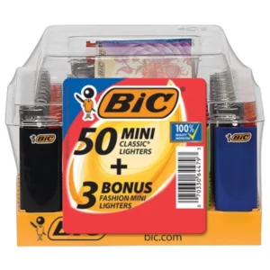 BIC CLASSIC LIGHTERS 50PK + 3 BONUS SPECIAL EDITION LIGHTERS