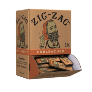 ZIG-ZAG ROLLING PAPERS UNBLEACHED 1 1/4 (48 PACKS)