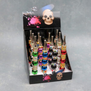 SKULL JEWELRY METAL PIPES 5.5" (12 SET)